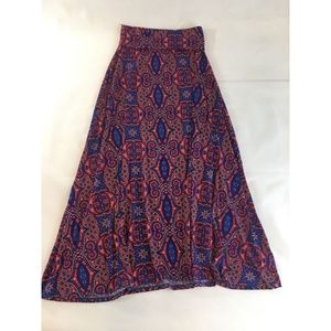 LuLaRoe Maxi Skirt XS Sleeveless Dress Long Red
